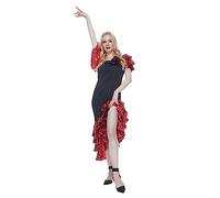 EraSpooky Costume Flamenco Senorita pour femmes adultes robe fantaisie de fête d'halloween espagnole S
