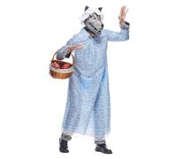 EraSpooky Déguisement Adulte Grand Méchant Loup Grand mère Costume d'Halloween Humoristique et Conte de Fées Homme/Femme pour le Petit Chaperon Rouge