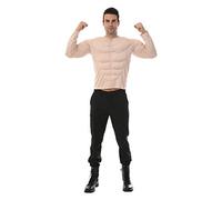 EraSpooky Halloween Cosplay Muscle Man Costume Drôle Muscle Soldier Costume pour Soirée à Thème