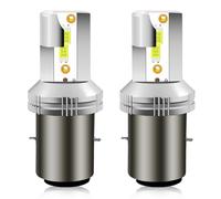 Erato Ampoules de phare LED Ba20d S2 pour moto 22 W DC 12V/24V 6500K blanc super lumineuses sans ventilateur double faisceau haut et bas, lot de 2