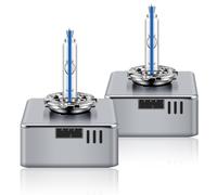 Erato D5S 8000K 25W Ampoules de phares au xénon HID Blanc Diamant Lampe décharge Feux Croisement et Route 12V Lampe Remplacement xénon Ampoule Remplacement étanche pour Voiture, Lot de 2
