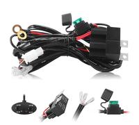 Erato Kit de câblage d'éclairage LED 3 fils 12V 40A relais 30 A fusible 2 modes de commutation de commutateur de commande pour barre lumineuse feu de brouillard feu de travail de conduite