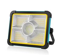 ERAY Solaire 100W Projecteur LED Rechargeable 12000mAh | 480 LEDs, 5 Modes, IP66, Portable Lampe de Travail pour Camping, Chantier, Travail, Atelier, Urgence, Garage, Extérieur