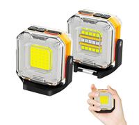 ErayLife Mini Projecteur LED Rechargeable 2 Pack, 1500mAh, 8 Modes 1200 LM | EDC Eclairage Chantier Portable, Magnétique, Lumière Rouge et Bleue pour Atelier, Chantier, Mécanique Auto