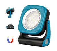 ErayLife Projecteur LED Rechargeable, 600LM & USB pour, IPX5 Projecteur Chantier with Magnet and 180°, 6 Modes 3000mAh Lampe de Travail Pour Camping, Chantier, Garage, Emergency