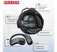 ERAZER X8 AI traducteur écouteurs jeu Bluetooth 5.4 casque sans fil faible latence HD appel écouteurs avec micro étanche AL PURPLE