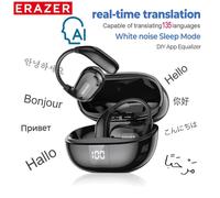 ERAZER XT66PRO Bluetooth Écouteurs ASMR, Casques Bricolage APP AI Traducteur, Écouteurs Sans Fil, 13h Autonomie, Affichage ¿ Noir AI