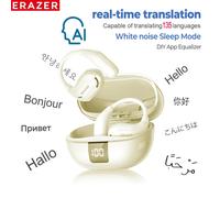 ERAZER XT66PRO Bluetooth Écouteurs ASMR, Casques Bricolage APP AI Traducteur, Écouteurs Sans Fil, 13h Autonomie, Affichage ¿ Blanc AI