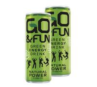 Erba Vita Boisson énergisante gazeuse Go & Fun 250 ml (paquet de 12 pièces)
