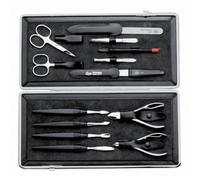 ERBE Étuis de manicure Trousse impériale luxe, 13 pièces, noir 1 Pce 1 Pce