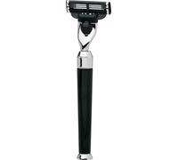 ERBE Solingen Rasoir | Gillette® Mach3® | résine précieuse noir Série "Premium Design Paris".
