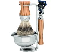 ERBE Solingen Set de rasage Gillette® Fusion™ bois d'olivier pur-argen