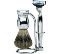 ERBE Solingen Set de rasage Gillette® Mach3® Métal fini brillant "Seri