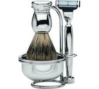 ERBE Solingen Set de rasage Gillette® Mach3® Métal fini brillant "Seri