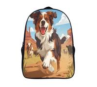 ERBFRIXDB Border Collie Sac À Dos Enfant - Garçons Filles Animal Cartable École Primaire Maternelle Étudiant Sac À Dos Pour Utilisation Quotidienne 40x28x16cm