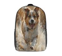 ERBFRIXDB Border Collie Sac À Dos Enfant Sacs Scolaires Filles Garçons Cartables Scolaires Sac D'école Sacs Scolaires Pour Étudiant Outdoor Voyage École 17inch