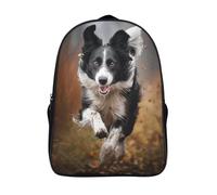 ERBFRIXDB Border Collie Sac À Dos Pour Enfants Sac À Dos Pour Enfants De Dessin Animé Imprimé En 3D Pour Les Garçons De La Maternelle, De La Maternelle, De L'école Primaire. 40x28x16cm
