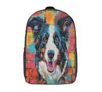ERBFRIXDB Border Collie Sacs À Dos, Sac À Dos Enfant, Sac À Dos Enfant Pour Ecole Maternelle, Garçon, Fille, Crèche Garderie, Primaire 17inch