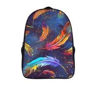 ERBFRIXDB Colourful Feathers Sac À Dos Enfant, Cartable Scolaire Maternelle, Garçons Ou Filles PréScolaire, Sac Porté Dos Sac Bébé, Cadeaux Enfants 40x28x16cm