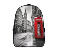 ERBFRIXDB London Street Scene Sac À Dos De Sac À Dos Pour Enfants,Sac À Dos D'enfants D'école Idéal Pour Des Étudiants De Plein Air Sac De Voyage Enfant Utilisation Quotidienne 40x28x16cm