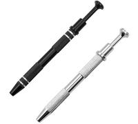 ERBO Lot de 2 pinces à piercing, pinces à bijoux avec 4 griffes, outil de pick up, attrape-pierres précieuses, porte-boules Prong pour perles, montres, lunettes, soudures, fabrication de bijoux