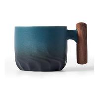 ERBO Tasses à expresso de 70 ml de qualité supérieure avec anse - Mini tasse à thé en céramique - Petites tasses à expresso et à moka - Pour expresso, thé, latte (bleu)