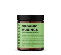 Erbology Poudre de feuilles de Moringa biologique 90 g - 45 portions - Nettoyage du corps - Soutien de l'immunité - Riche en calcium et en fer - Provenant directement d'une ferme en Inde - Petit lot