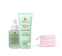 ERBORIAN | Centella Red Serum 30ml + Centella Crème 50ml + Trousse Offerte | Apaise les rougeurs & hydrate durablement | Réduit les inconforts & uniformise le teint | Vegan