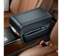 ERBRA Voiture Coussin Accoudoir pour Citroen C3 aircross 2017-2022, Coussin de Protection D'accoudoir de Console Centrale Respirant et Durable, Antidérapante Accessoires Auto,A/Black