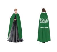 ERCgad Cape à capuche imprimée drapeau de l'Arabie saoudite pour adultes, carnaval, cosplay, costume médiéval, festivals, plein air voyage