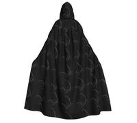 ERCgad Cape à capuche imprimée scorpion pour adultes, costume de carnaval pour bal masqué, cosplay, robe légère