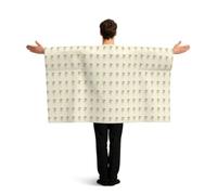 ERCgad Cape imprimée moderne du milieu du siècle avec drapeau patriotique, accessoire pour adultes, événements sportifs festifs