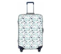 ERCgad Housse de protection universelle lavable pour valise de voyage d'affaires Motif avion, blanc, M, Classique