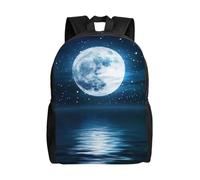 ERCgad Night Sky Print Sac à dos double épaule léger pour voyage, travail, randonnée