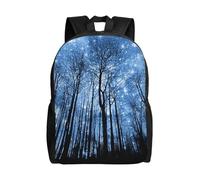 ERCgad Night Sky Print Sac à dos double épaule léger pour voyage, travail, randonnée