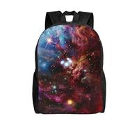 ERCgad Night Sky Print Sac à dos double épaule léger pour voyage, travail, randonnée