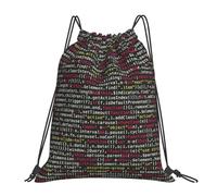 ERCgad Programmeur Programmation Code Imprimé Femmes Hommes Léger Pliable Cordon Sac à Dos Réutilisable Portable Sac Voyage