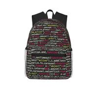 ERCgad Programmeur Programmation Code Print Léger Unisexe Double Sac à Bandoulière Casual Sac à Dos Voyage Randonnée Bureau Commute