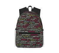 ERCgad Programmeur Programmeur Code Imprimé Unisexe Léger Résistant à l'eau Casual Sac à dos Outdoor Voyage Randonnée Usage quotidien