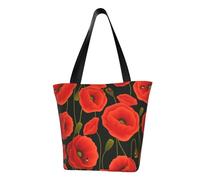 ERCgad Sac à bandoulière pour femme avec imprimé fleurs de coquelicot, polyvalent, décontracté, voyage, voyage