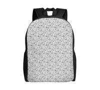 ERCgad Sac à dos monochrome à double épaule, unisexe, motif esquisse, pour le travail, la randonnée