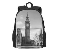 ERCgad Sac à dos pour adulte imprimé Londres résistant à l'eau pour randonnée, bureau, camping, trajet, travail, pique-nique