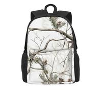 ERCgad Sac à dos pour adulte résistant à l'eau Motif camouflage Blanc