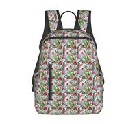 ERCgad Sac à dos unisexe léger et résistant à l'eau avec imprimé cactus et roses succulentes pour le travail, la gym, la randonnée