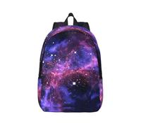 ERCgad Univers Galaxy Star Space Print Sac à dos léger unisexe double sac à bandoulière voyage extérieur shopping quotidien, Noir , S, Décontracté