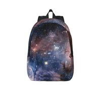 ERCgad Universe Milky Way Galaxy Print Sac à dos léger unisexe double sac à bandoulière voyage extérieur shopping quotidien, Noir , S, Décontracté