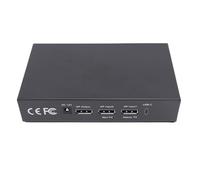 Erchineko Boîtier de DMA, 2 Entrées DisplayPort, 1 Sortie DisplayPort, Boîtier D'incrustation Vidéo 144 Hz, avec Plug and Play et EDID Adaptatif, pour Salles de Marchés et Vidéoconférences