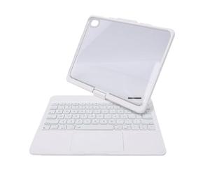 Erchineko Étui Clavier pour Tablette iOS A16 10e et 11e Génération, (White) | Étui Clavier, Rétroéclairage 7 Couleurs, Trackpad Multi-Touch, Support pour Stylo, Bluetooth, 450mAh, pour Tablette IOS A16