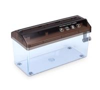 Erchineko Mini Broyeur à Main, Broyeur de Papier Portable (Black) | Informations Haute sécurité, Fenêtre en Plastique Transparent de 3 L, Adaptée aux Documents , sans Alimentation et Facile