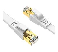 Ercielook Cat 8 Câble Ethernet 0,3m 2 Pièces - Câble Réseau 40Gbps 2000MHz Plat STP RJ45 LAN Câble Compatible avec Routeur Modem Switch